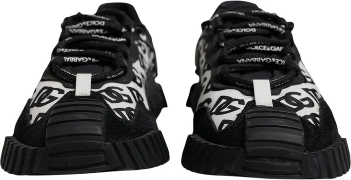 Black Logo Lace Up Low Top NS1 Sneakers Men's Shoes (Pre-Owned) - Image 2