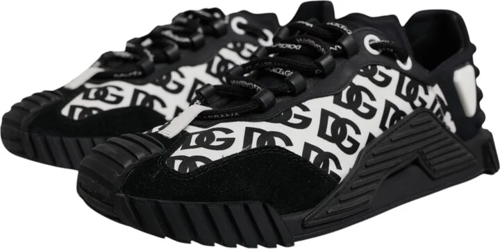 Black Logo Lace Up Low Top NS1 Sneakers Men's Shoes (Pre-Owned) - Image 3
