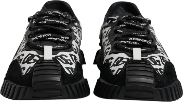 Black Logo Lace Up Low Top NS1 Sneakers Men's Shoes (Pre-Owned) - Image 2