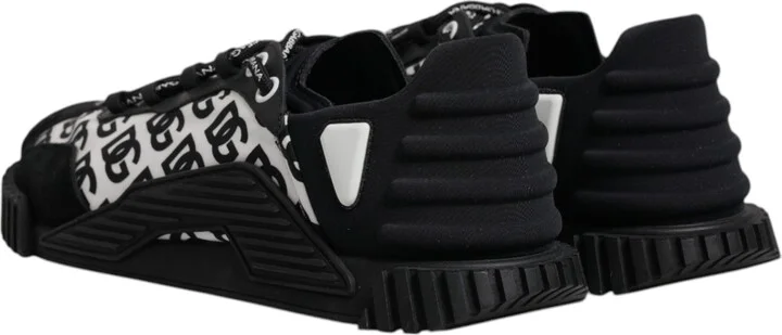 Black Logo Lace Up Low Top NS1 Sneakers Men's Shoes (Pre-Owned) - Image 5