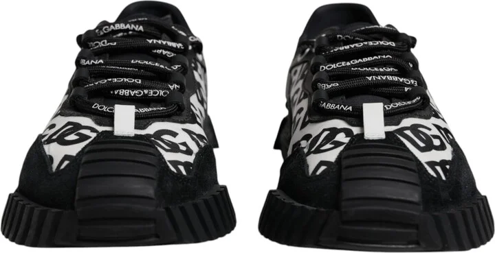 Black Logo Lace Up Low Top NS1 Sneakers Men's Shoes (Pre-Owned) - Image 2