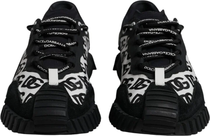 Black Logo Lace Up Low Top NS1 Sneakers Men's Shoes (Pre-Owned) - Image 2