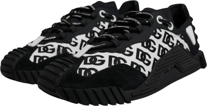 Black Logo Lace Up Low Top NS1 Sneakers Men's Shoes (Pre-Owned) - Image 3