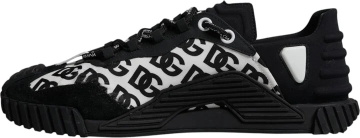 Black Logo Lace Up Low Top NS1 Sneakers Men's Shoes (Pre-Owned) - Image 4