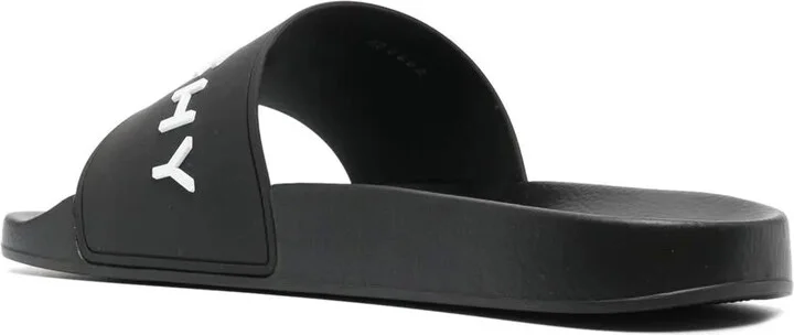 Black Logo-Print Pool Slides - Image 3