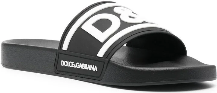 Black Logo Rubber Slides - Image 2