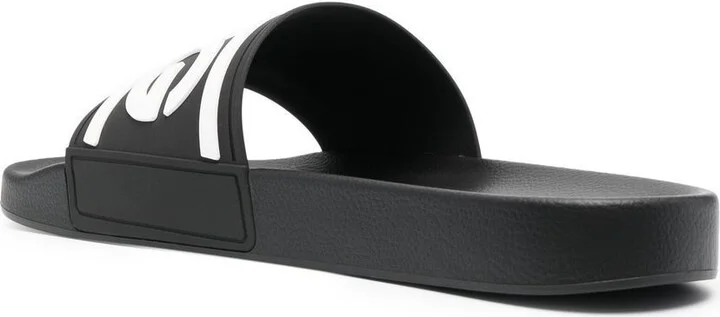 Black Logo Rubber Slides - Image 3