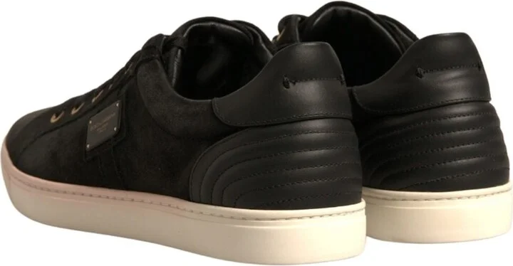 Black Logo Suede Leather Men Sneakers Men's Shoes (Pre-Owned) - Image 5