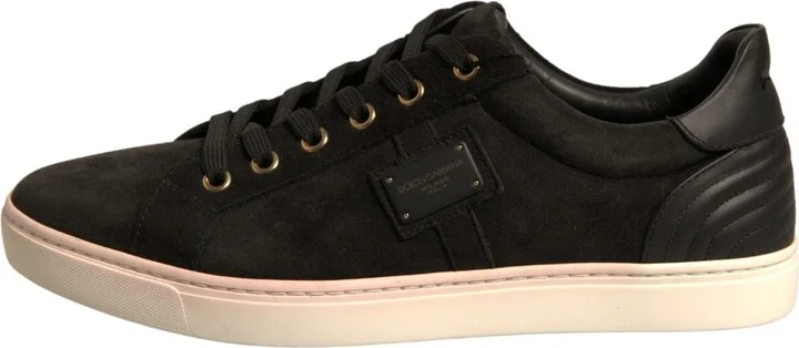 Black Logo Suede Leather Men Sneakers Men's Shoes (Pre-Owned) - Image 6
