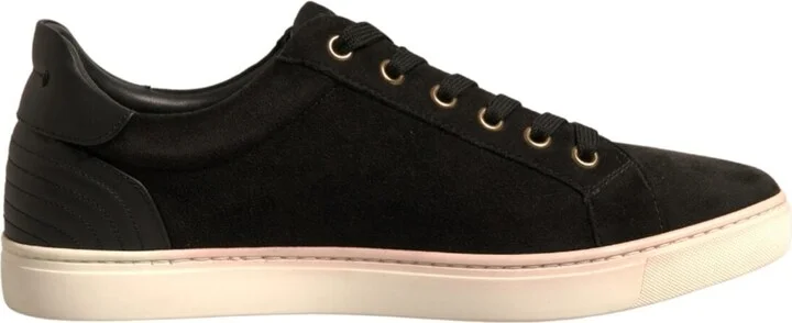 Black Logo Suede Leather Men Sneakers Men's Shoes (Pre-Owned)