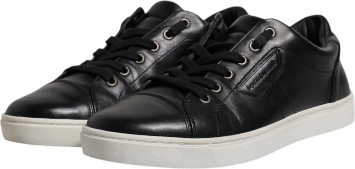 Black London Nappa Leather Men Sneakers Men's Shoes (Pre-Owned) - Image 4
