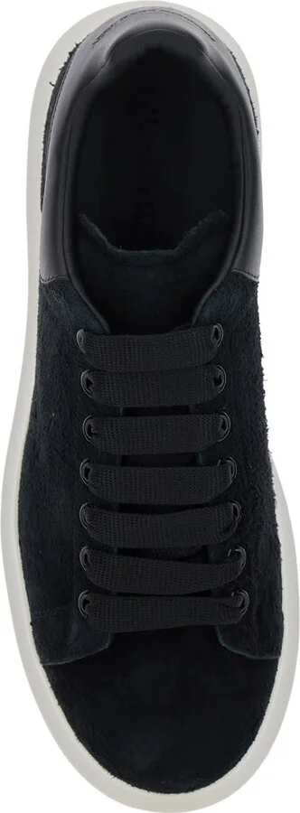 Black Low-top Sneakers With Chunky Sole In Suede Man - Image 4