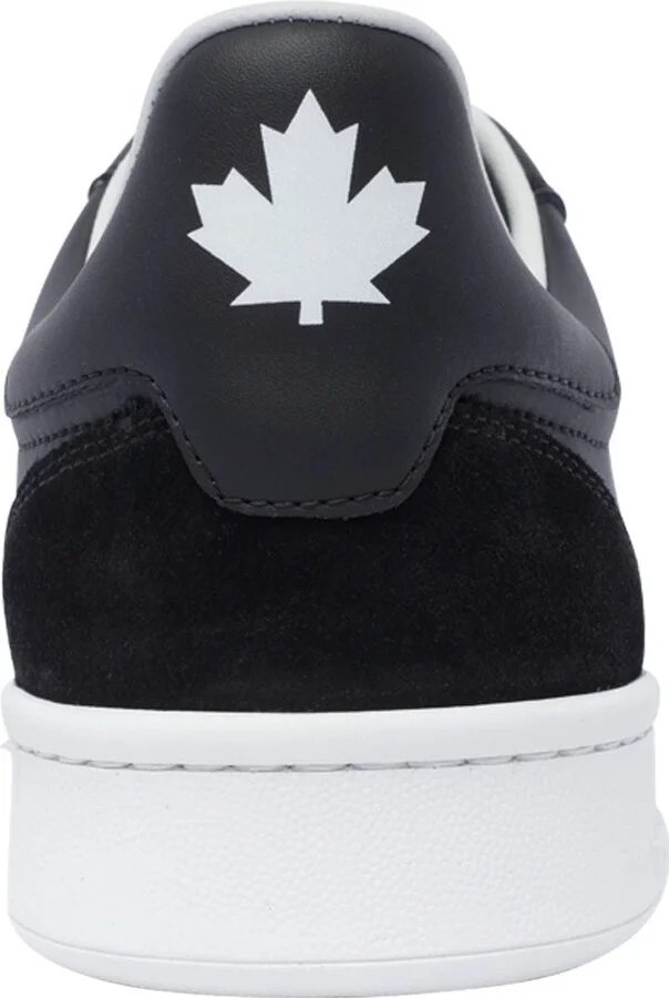 Black Low Top Sneakers With Contrasting Striped Embellishment On The Side In Leather Woman - Image 5