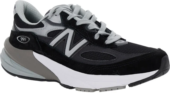 Black Low Top Sneakers With Logo Detail In Suede And Tech Fabric Woman - Image 2