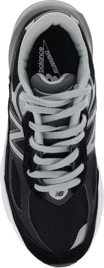 Black Low Top Sneakers With Logo Detail In Suede And Tech Fabric Woman - Image 4