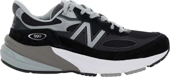 Black Low Top Sneakers With Logo Detail In Suede And Tech Fabric Woman