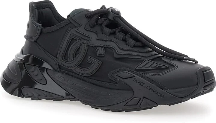 Black Low Top Sneakers With Logo Lettering On The Tongue And Logo Patch On The Side In Tech Fabric Man - Image 2