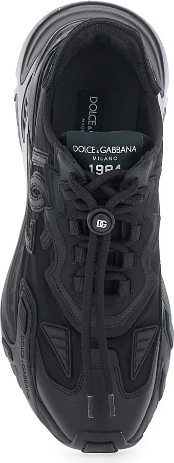 Black Low Top Sneakers With Logo Lettering On The Tongue And Logo Patch On The Side In Tech Fabric Man - Image 4