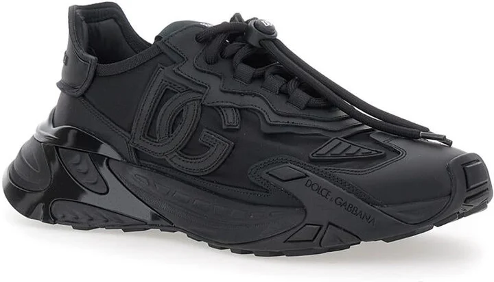 Black Low Top Sneakers With Logo Lettering On The Tongue And Logo Patch On The Side In Tech Fabric Man - Image 2