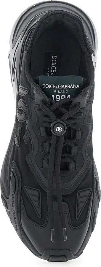 Black Low Top Sneakers With Logo Lettering On The Tongue And Logo Patch On The Side In Tech Fabric Man - Image 4