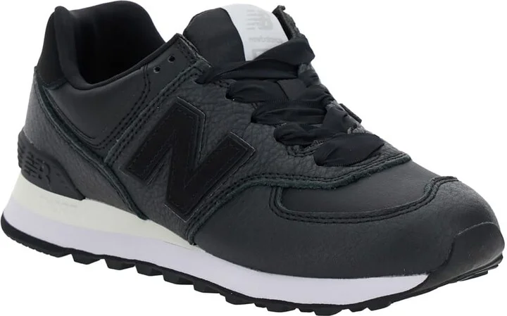 Black Low Top Sneakers With Logo Patch In Leather Woman - Image 2