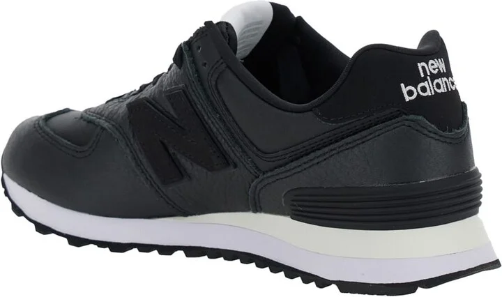 Black Low Top Sneakers With Logo Patch In Leather Woman - Image 3