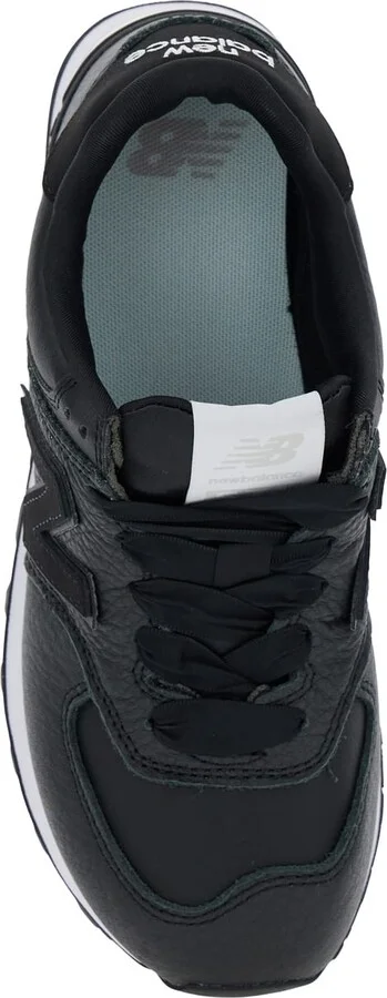 Black Low Top Sneakers With Logo Patch In Leather Woman - Image 4