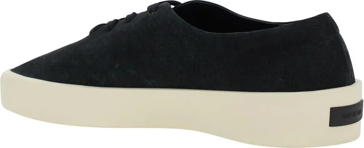 Black Low Top Sneakers With Logo Patch On The Rear In Suede Man - Image 3