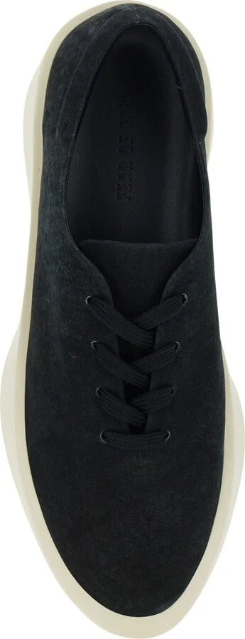 Black Low Top Sneakers With Logo Patch On The Rear In Suede Man - Image 4