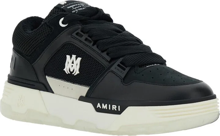 Black Low Top Sneakers With Logo Patch On The Tongue And Logo Lettering On The Heel In Leather Man - Image 2