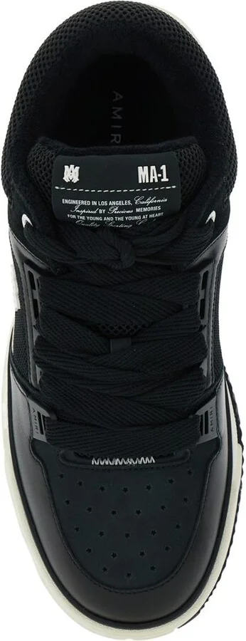 Black Low Top Sneakers With Logo Patch On The Tongue And Logo Lettering On The Heel In Leather Man - Image 4