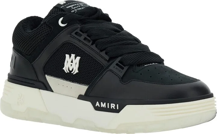 Black Low Top Sneakers With Logo Patch On The Tongue And Logo Lettering On The Heel In Leather Man - Image 2