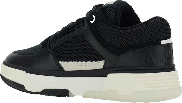 Black Low Top Sneakers With Logo Patch On The Tongue And Logo Lettering On The Heel In Leather Man - Image 3