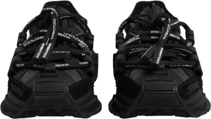 Black Low Top Space Lace Up Sneakers Men's Shoes - Image 2