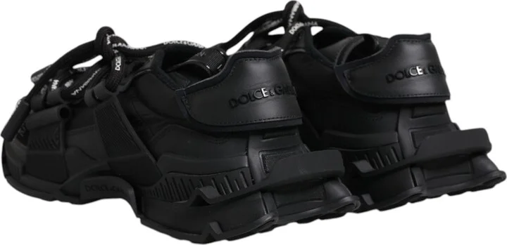 Black Low Top Space Lace Up Sneakers Men's Shoes - Image 5