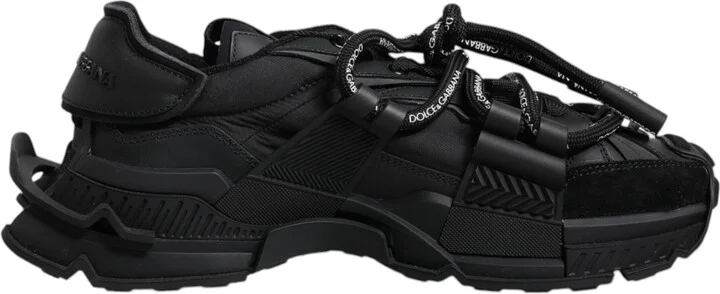 Black Low Top Space Lace Up Sneakers Men's Shoes