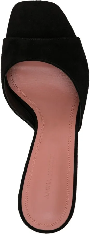 Black Lupita 70mm Suede Mules - Image 4