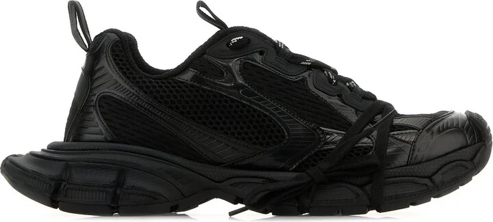 Black mesh and rubber 3XL sneakers