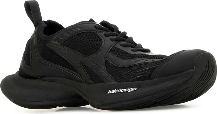 Black Mesh And Rubber Circuit Sneakers - Image 2