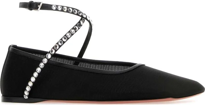 Black Mesh Ane Ballerinas - Image 2
