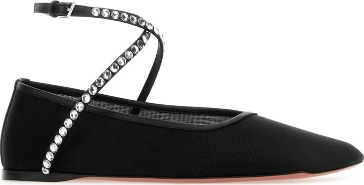 Black Mesh Ane Ballerinas - Image 2