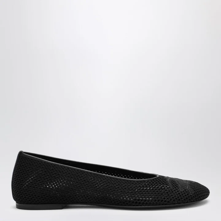 Black Mesh Ballerina With Logo - Image 2