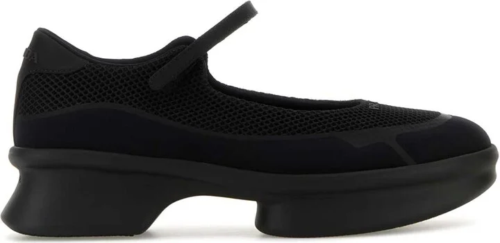 Black Mesh Ballerinas
