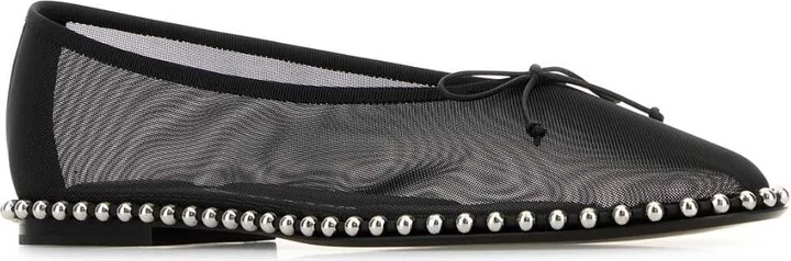 Black Mesh Lina Ballerinas - Image 2