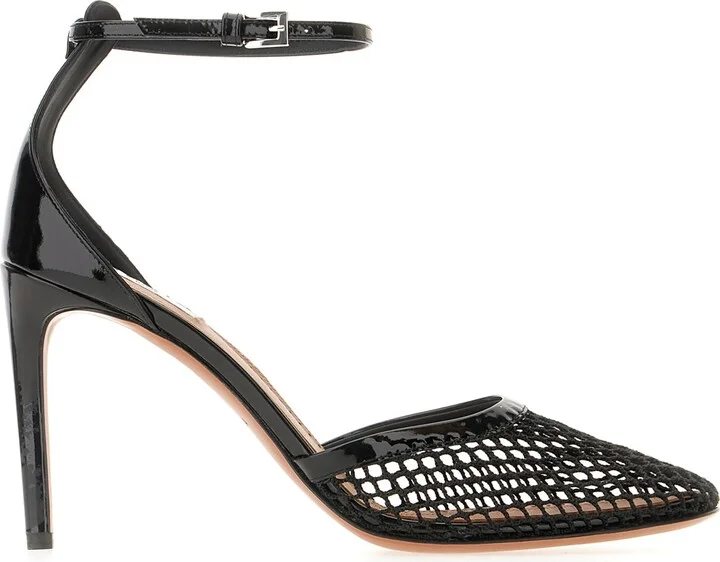 Black Mesh Pumps