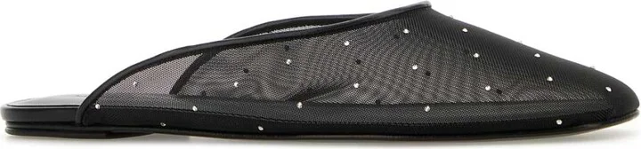 Black Mesh Slippers - Image 2