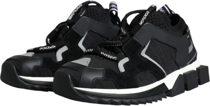Black Mesh Sorrento Trekking Sneakers Women's Shoes - Image 4