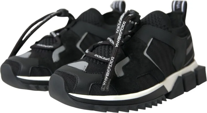 Black Mesh Sorrento Trekking Sneakers Women's Shoes - Image 3