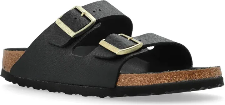 Black microfiber Arizona sandals - Image 2