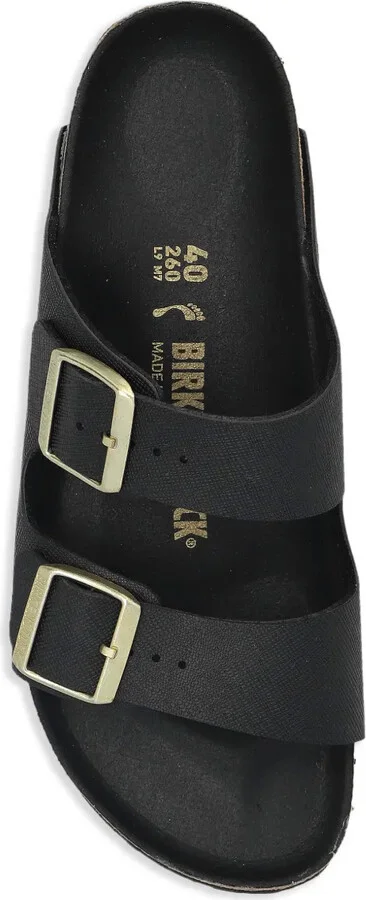 Black microfiber Arizona sandals - Image 4